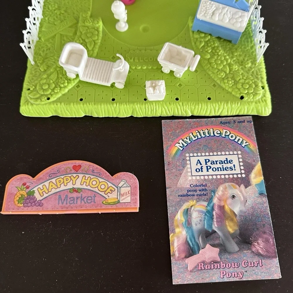My Little Pony PETITE PONIES Happy Hoof Market W/ Box Hasbro 1989 Missing Pieces